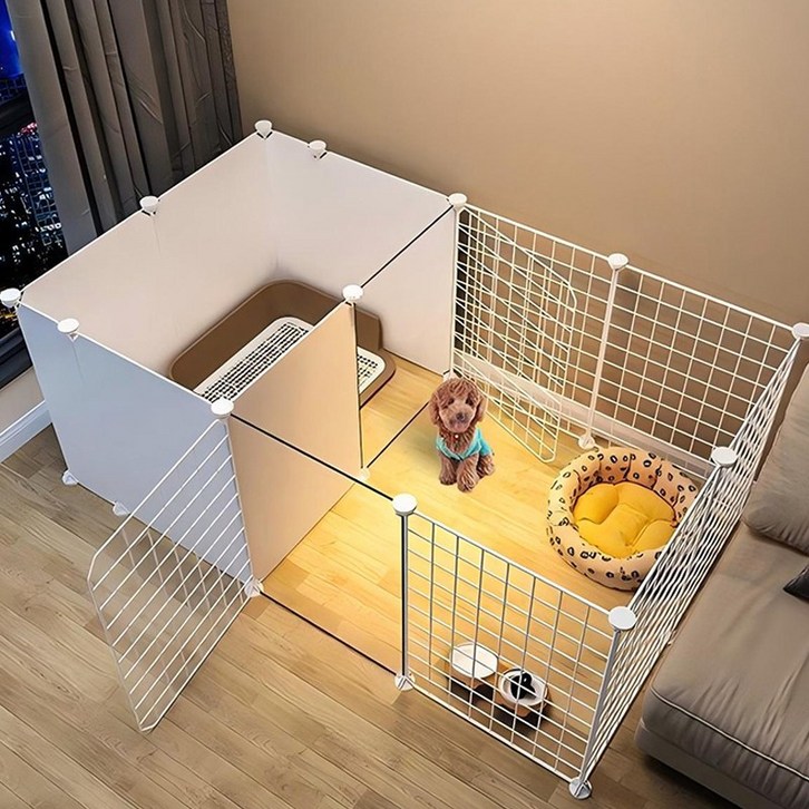 강아지 울타리 펜스 화장실 분리 울타리 14P  안전문 2P 세트 애견운동장