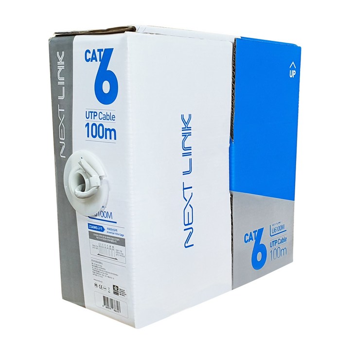 넥스트링크 UTP CAT.6 랜케이블 인터넷 랜선 100M 넥스트링크 UTP CAT.6 랜케이블 인터넷 랜선 100M