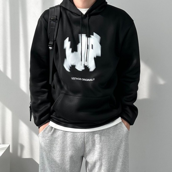 오버핏 루즈핏 레터링 프린팅 후드티 후드 티셔츠 남녀공용페이딩캣후드티