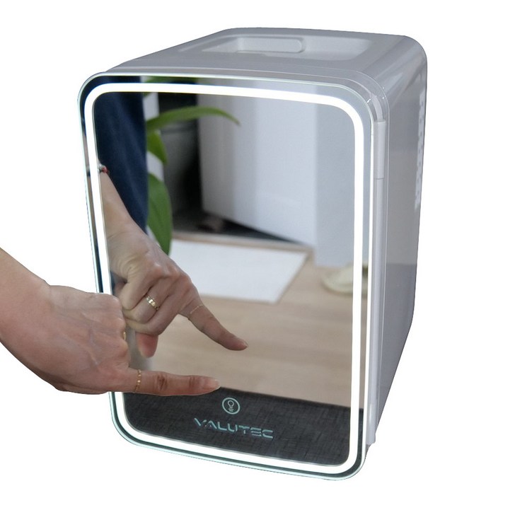 벨류텍 LED 조명장착 거울 10리터 화장품 냉장고 확실한 AS보장 VR010L 차량용 화장품 냉장고, VR010L거울, 거울