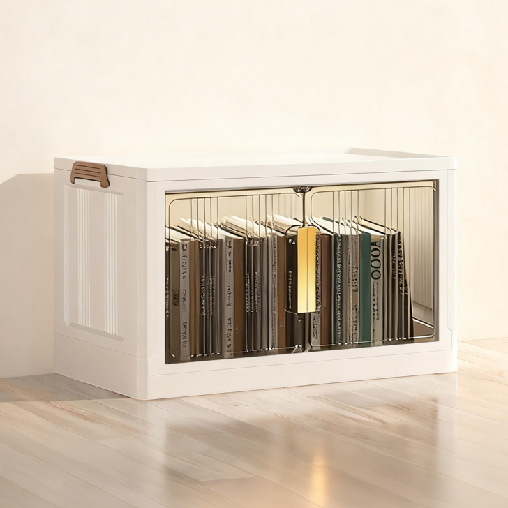 이동식 접이식 다용도 양문 수납장 대용량 정리함 거실 부엌 침실 리빙박스 폴딩박스