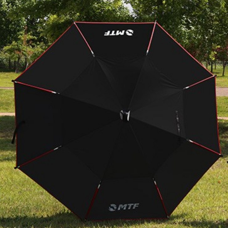 MTF 와이드 멀티 2층 낚시 파라솔 50인치 원터치, 블랙