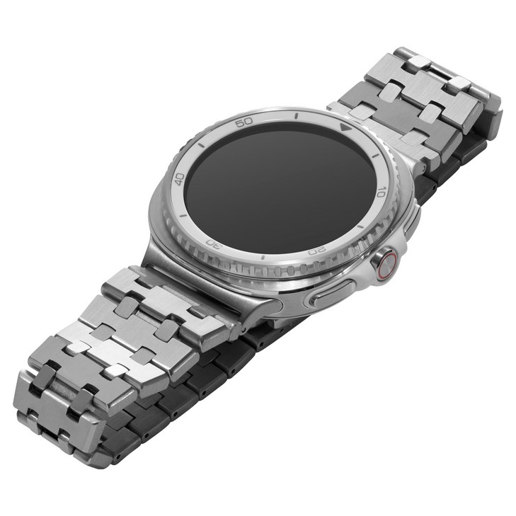 우먼스9999 갤럭시워치8 클래식 로얄오크 메탈 스트랩, 플래티넘실버, 1개