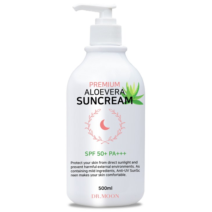 닥터문 프리미엄 대용량 알로에베라 선크림 SPF50 PA, 500ml, 1개