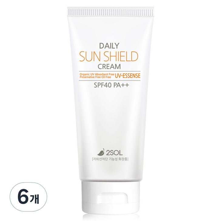2SOL 데일리 썬 쉴드 크림 SPF40 PA, 50g, 6개