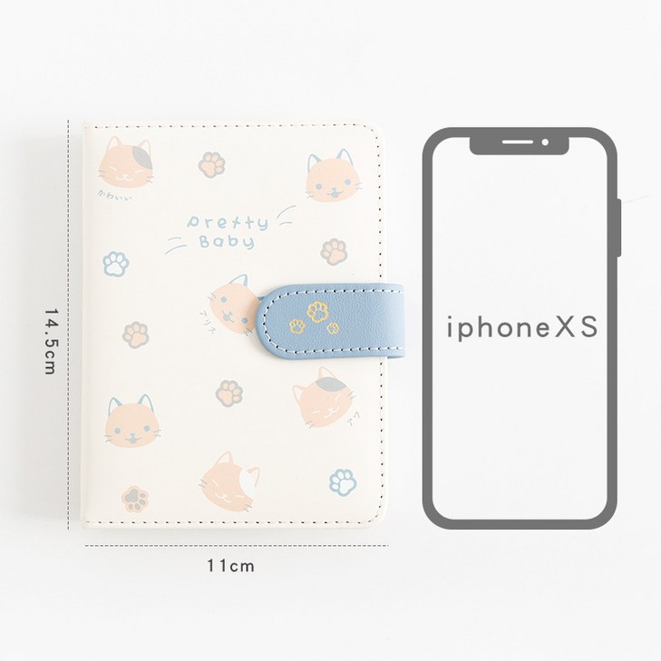 사수자리네 귀여운 고양이 자석 다이어리Y11, 화이트