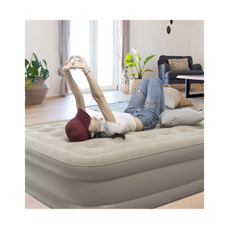 루디에어매트 캠핑매트 자충 휴대용매트리스더블40cm 6000mAh내장형펌프, 더블40cm
