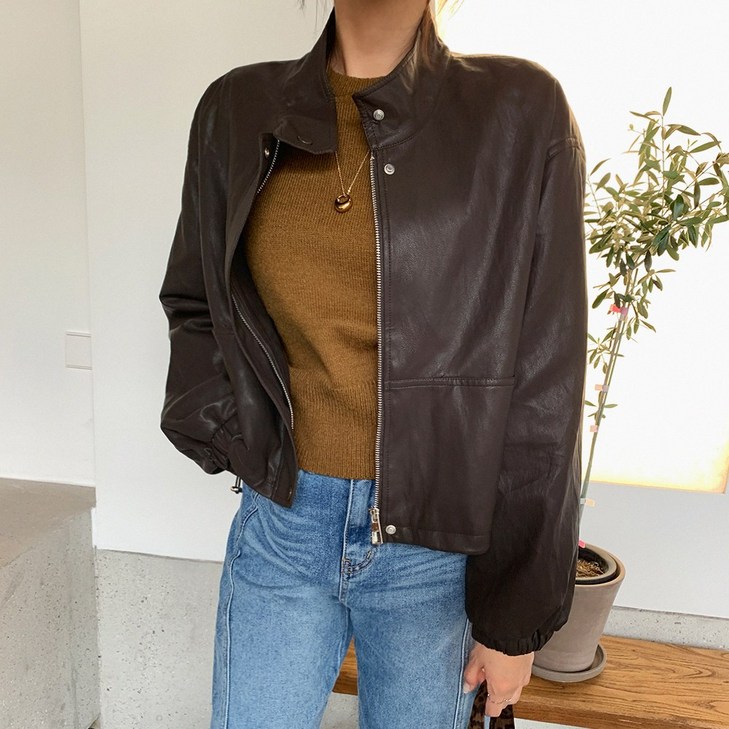 미아마스빈아르테 레더 자켓