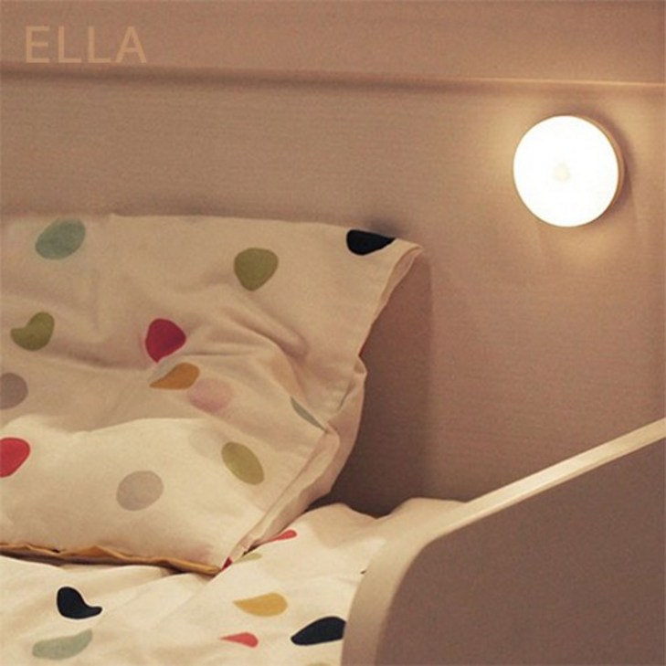 ELLA 무선 LED USB 충전식 밝기 조절 미니 조명 무드등 수면등 수유등 취침등 자석 부착 붙이는 C타입, 화이트주백색C타입