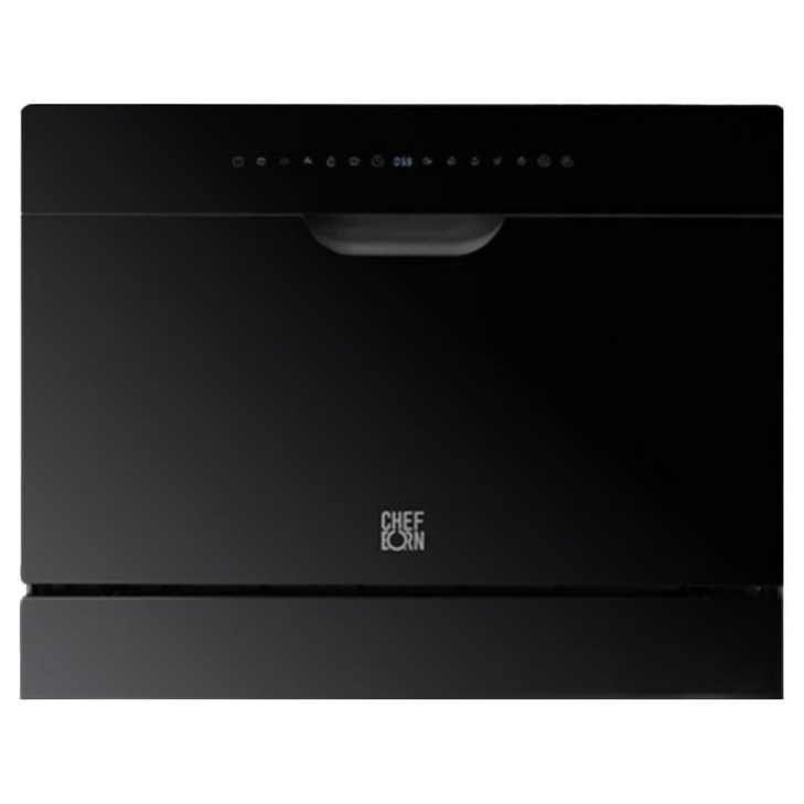 쉐프본 워시폴8블랙라벨 무설치 무타공 식기세척기 6인용, 고객직접설치, WQP68204V1, 블랙