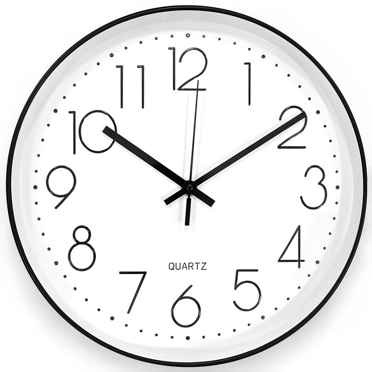 홈플래닛 무소음 원형 벽시계 300 건전지 포함