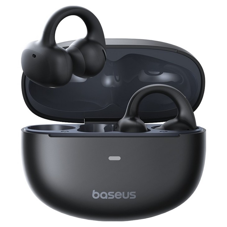 베이스어스 MC1 AI ENC 노이즈캔슬링 블루투스 5.4 귀걸이형 오픈 이어폰