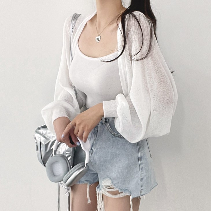 위드후이린 위드후이린 여성 팔뚝커버 볼레로 가디건
