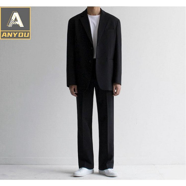 ANYOU 남성용 정장세트 수트 자켓  긴바지 세트