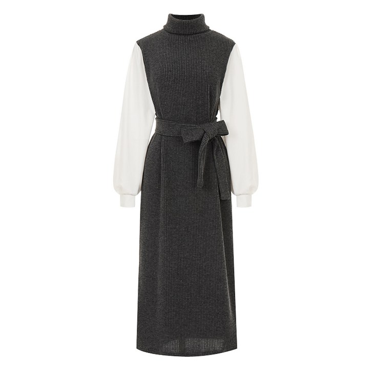 페이지플린 코튼소매골지벨트원피스 P3DOP010A