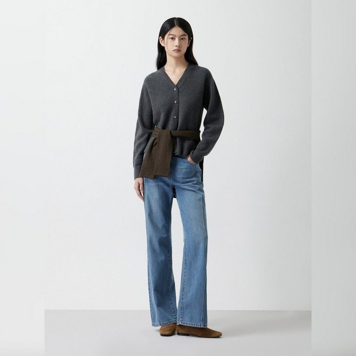 주크 절개 세미 부츠컷 데님 팬츠 Z254PSA404DH4985830