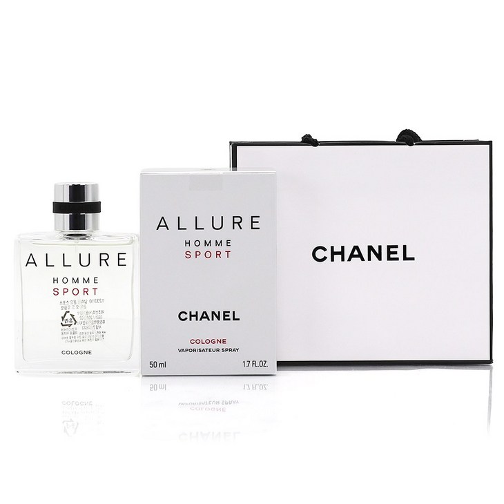 정식 한글라벨 백화점제품 샤넬 알뤼르 옴므 스포츠 코롱 오 드 뚜왈렛, 쇼핑백 동봉, 1개, 50ml