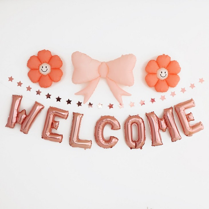 WELCOME 웰컴 풍선세트 환영이벤트 축하 파티 WELCOME 웰컴 풍선세트 환영이벤트 축하 파티