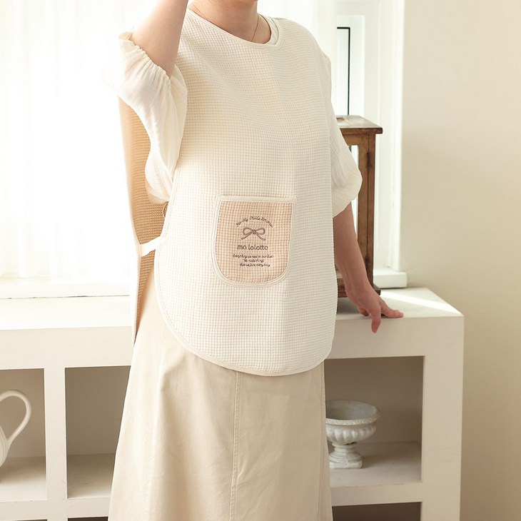 마롤로뜨 프리미엄 엄마 수유 조끼 턱받이 앞치마 가래개 침받이 트림패드