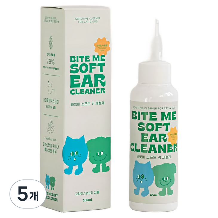 바잇미 소프트 이어클리너 귀 세정제, 100ml, 5개