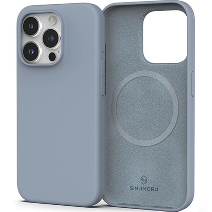 신지모루 맥세이프 소프트그립 실리콘 컬러 휴대폰 케이스