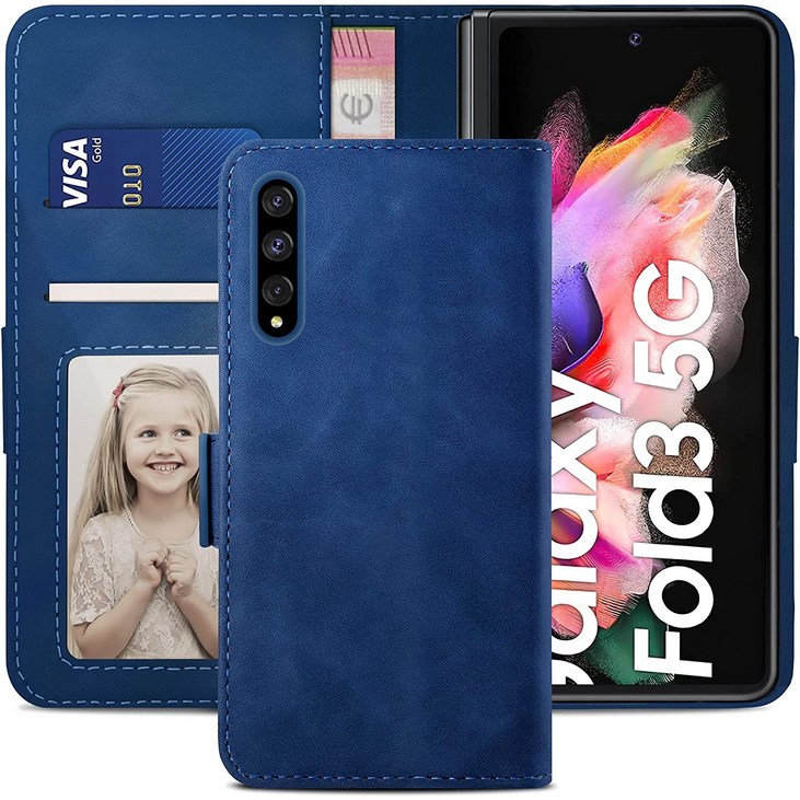 삼성 갤럭시 z폴드4 5G 지갑형 카드수납 다이어리 휴대폰리 케이스 galaxy z fold 4 Leather wallet case 적용