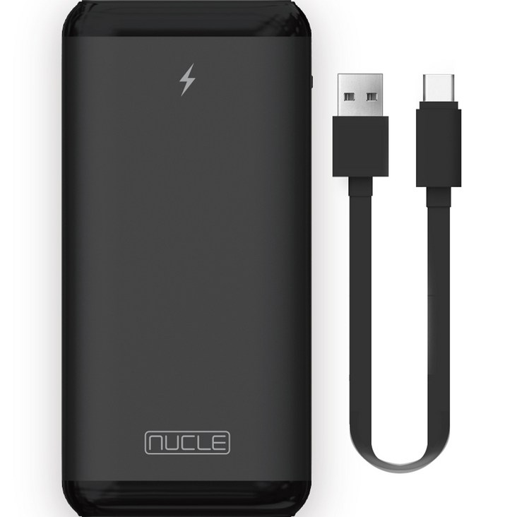 뉴클 PDQC 고속 충전 보조배터리 10000mAh NCPBPD10A, 1개, 블랙