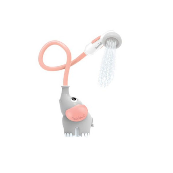 유키두 물 뿜는 코끼리 샤워기 목욕놀이완구, 파스텔 핑크