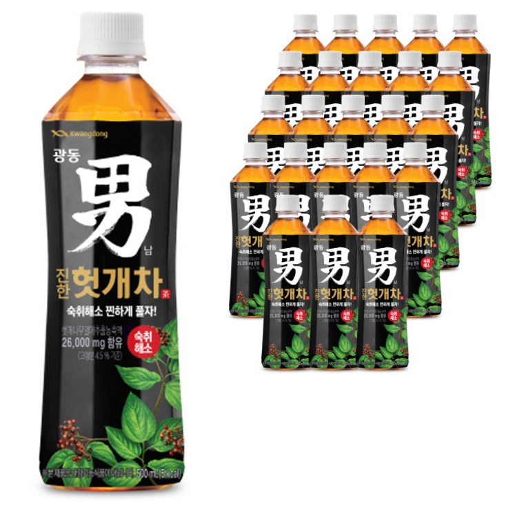 광동진한헛개차, 500ml, 24개 광동진한헛개차, 500ml, 24개