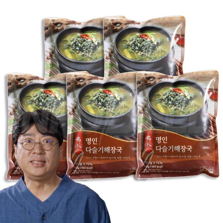 TV홈쇼핑정품 인포벨김봉찬 약선명인 아욱 다슬기 해장국 간편식 즉석국 술안주 명인 된장 다슬기탕, 5개, 800g