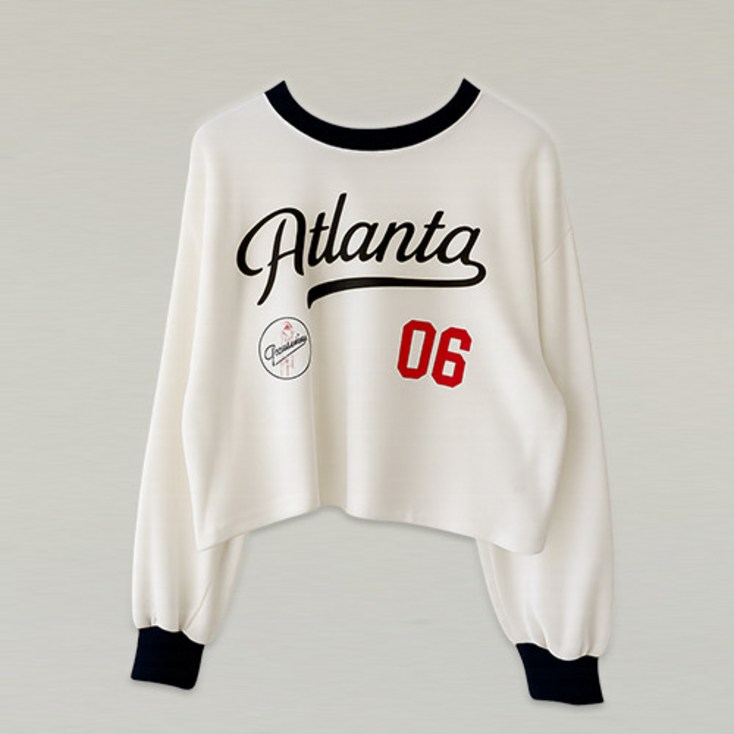 레코브 레터링 배색 럭비 맨투맨 티셔츠 2color