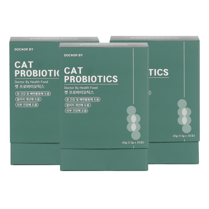 닥터바이 캣 프로바이오틱스 고양이 유산균 설사 변비 면역력 피부 장 영양제, 3세트