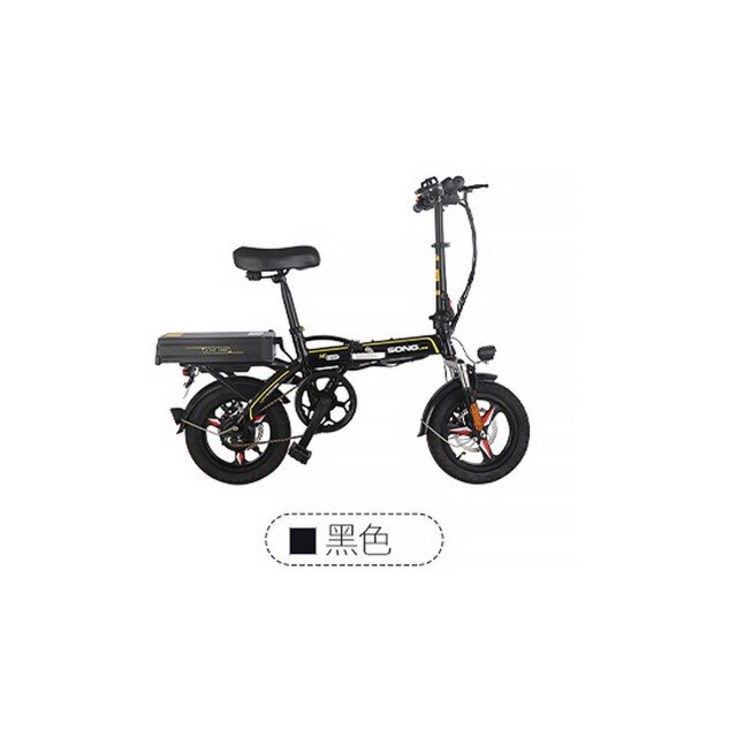 접이식 전기자전거 접이식 전기 자전거, 14 인치, 성인용 보조, 02 black, 01 10AH