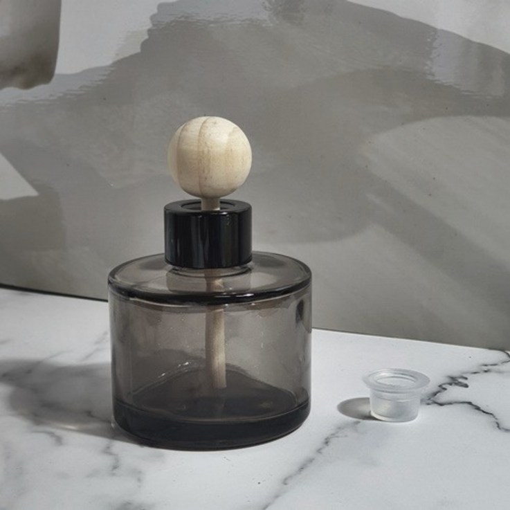 디퓨저용기  원형 컬러 블랙 100ml  사탕볼우드스틱 대 포함 