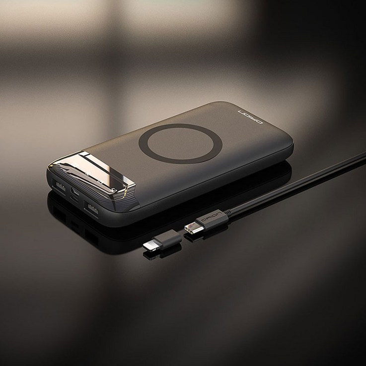 휴대용 대용량 경량 배터리 휴대폰 보조 발열조끼 밧데리 10000mAh 무선, 블랙