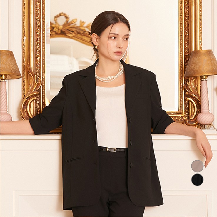 ELLE PARIS 에센셜 반팔 블레이저 ELLE PARIS 에센셜 반팔 블레이저