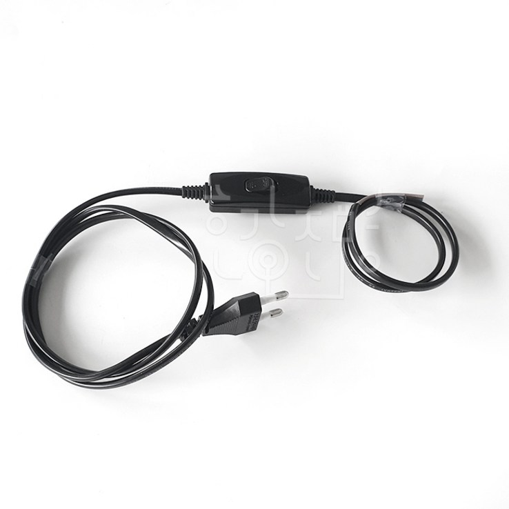 호강조명 AC 220V 파워코드 중간스위치 0.75SQ 흑색 호강조명 AC 220V 파워코드 중간스위치 0.75SQ 흑색