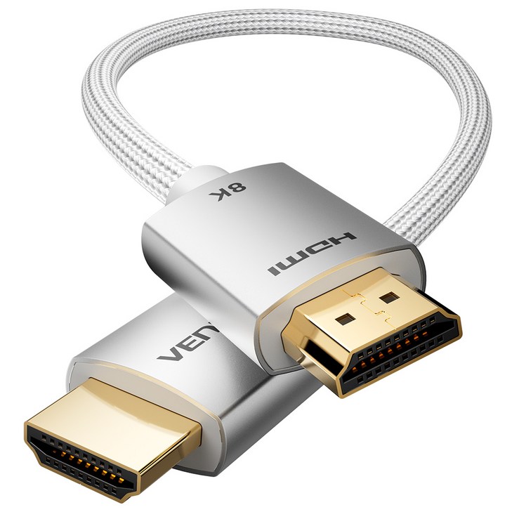벤션 8K 아이언실버 HDMI V2.1 모니터 케이블, 1개, 0.5m 벤션 8K 아이언실버 HDMI V2.1 모니터 케이블, 1개, 0.5m