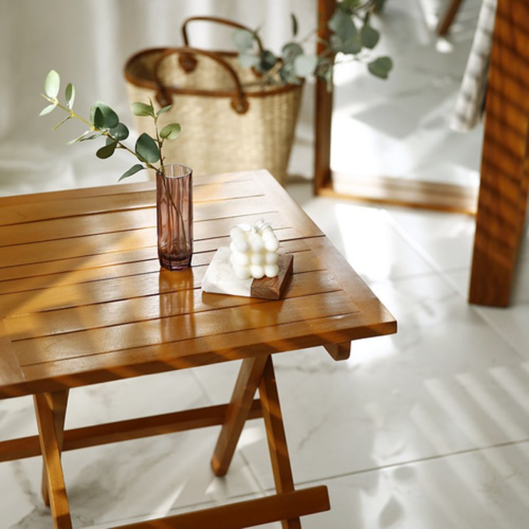 마호가니 접이식 테이블 조립없는 원목테이블