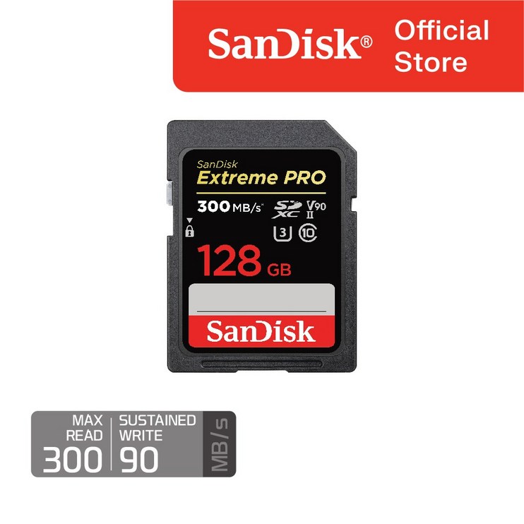 샌디스크 Extreme PRO SD Card V90, 300MBs 128GB, 1개