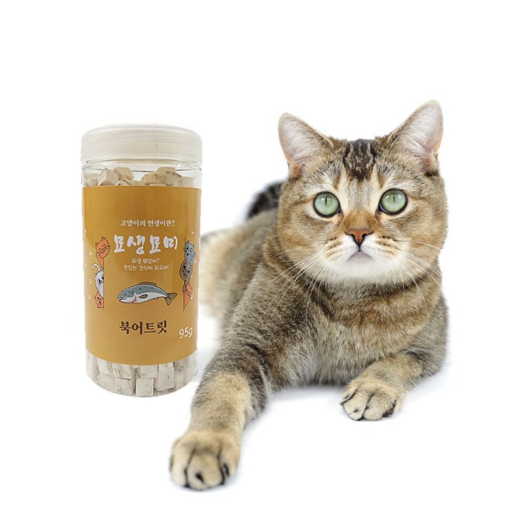 동동이네 고양이 동결건조간식 묘생묘미 북어트릿 95g x 1개 맛있는 고단백 북어 원물100 고양이 트릿, 1개