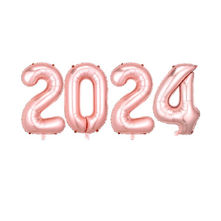 하늘풍선파티 은박풍선세트 2024 (소) 17인치 파티 새해 신년 기념일 숫자은박