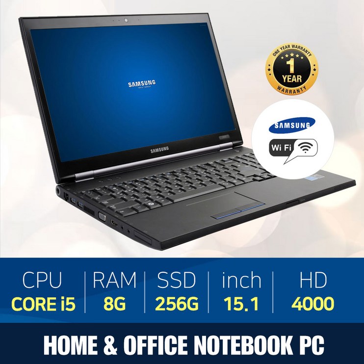 삼성 센스 NT301V5A  i5 2세대 15.6 LED SSD256G 램8G 윈10 HD그래픽 중고노트북 사무 업무 인강 그래픽작업 최적화 노트북
