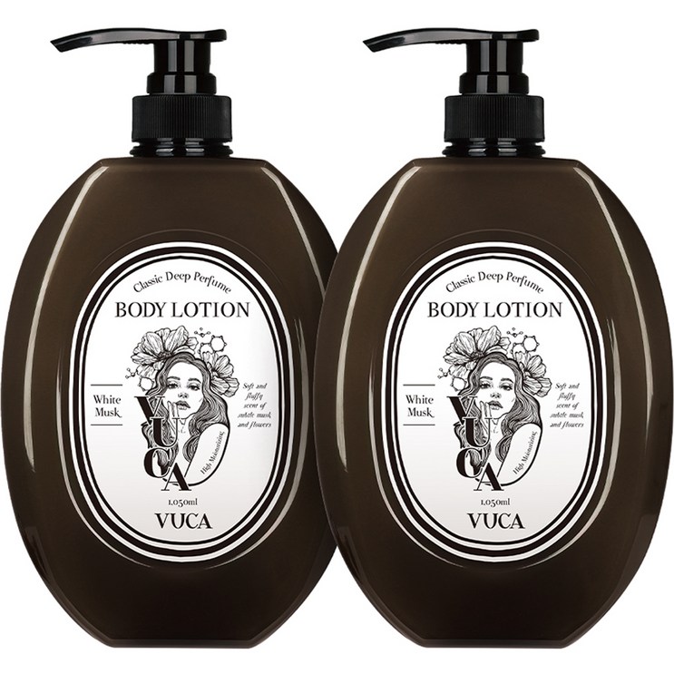 뷰카 클래식 딥 퍼퓸 모이스처 바디로션 화이트머스크향, 1050ml, 2개 뷰카 클래식 딥 퍼퓸 모이스처 바디로션 화이트머스크향, 1050ml, 2개