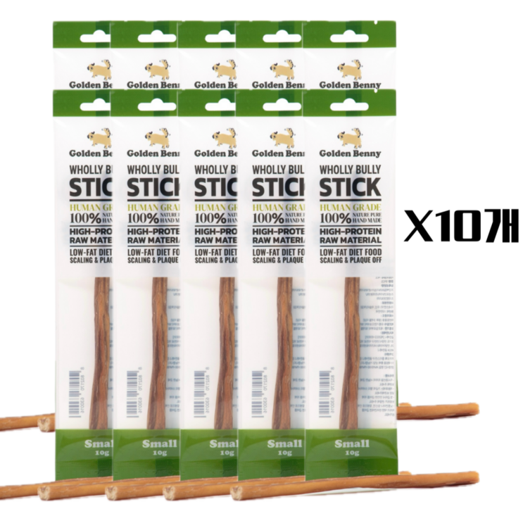 골든베니 한우스틱 소형 오래먹는 간식 소우신 불리스틱 우스틱 10g X 10개, 10g, 10개 골든베니 한우스틱 소형 오래먹는 간식 소우신 불리스틱 우스틱 10g X 10개, 10g, 10개