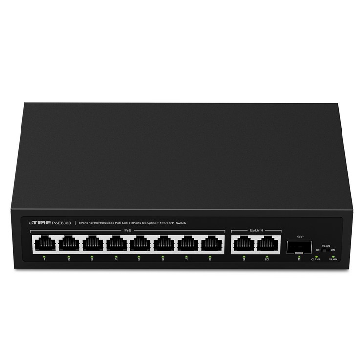 ipTIME PoE8003 8포트 PoE 스위칭허브2UTP 1SFP 1000Mbps, 1, PoE8003 ipTIME PoE8003 8포트 PoE 스위칭허브2UTP 1SFP 1000Mbps, 1, PoE8003