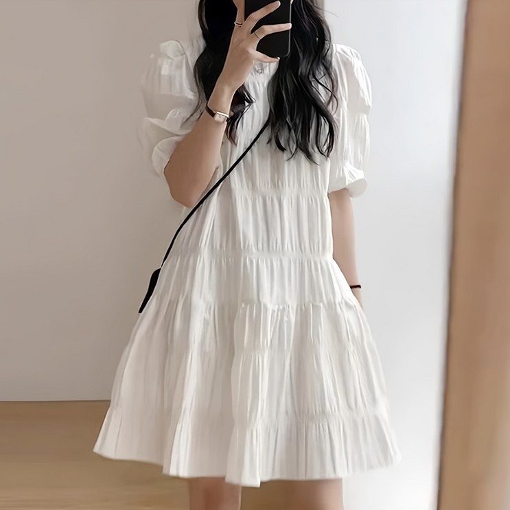 메이킹유 썸머 반팔원피스 라운드 소매퍼프 W8598쥬네르원피스 메이킹유 썸머 반팔원피스 라운드 소매퍼프 W8598쥬네르원피스