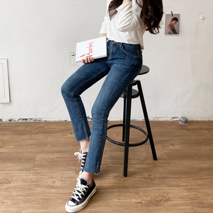 가비진 여성용 스판 슬림 일자핏 청바지 가비진 여성용 스판 슬림 일자핏 청바지