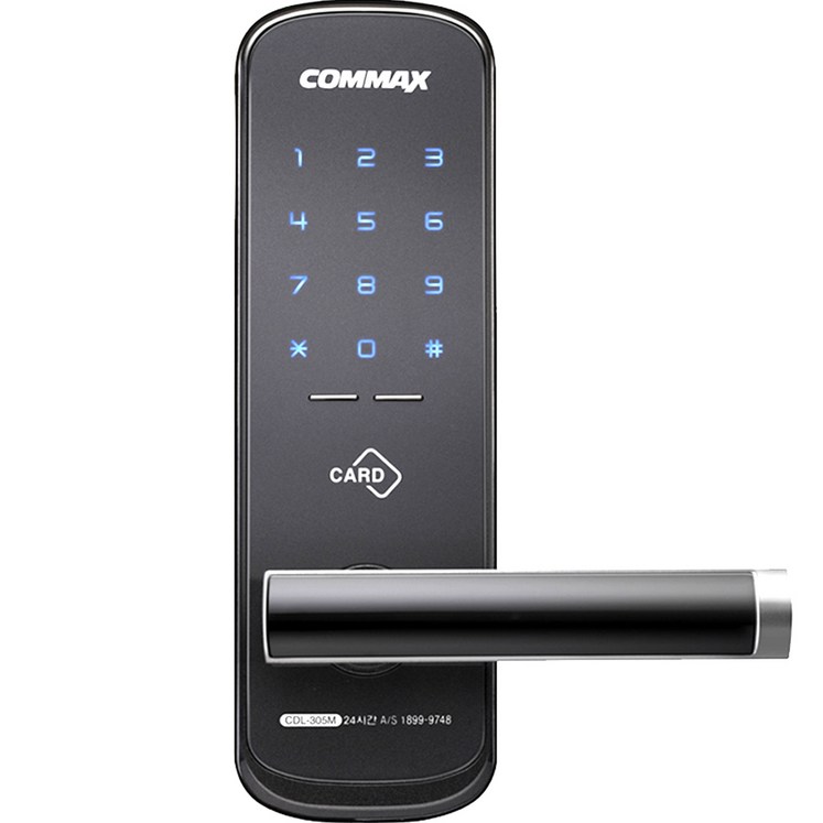 코맥스 무타공 번호키 디지털도어락 CDL305M 카드키 3p