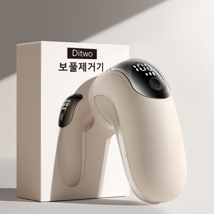 Ditwo 휴대용 충전식 6중날 보풀제거기, 베이지색 Ditwo 휴대용 충전식 6중날 보풀제거기, 베이지색